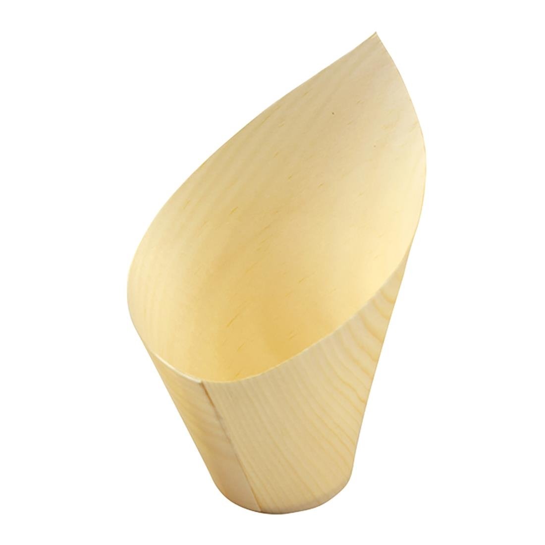 Sier Disposables Beker hout "schuin" 11cl. (FSC®) ø36 x h110/50mm (doos 40)