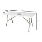 Bolero rechthoekige klaptafel wit 152cm
