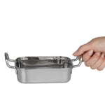 Olympia Tafelpresentatie Rechthoekige Schotel Roestvrij Staal 140x90mm