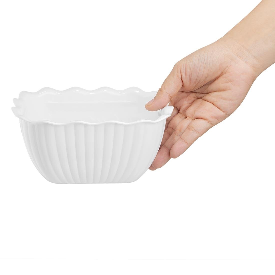 Olympia Kristallon Kleine Saladeschaal - Wit