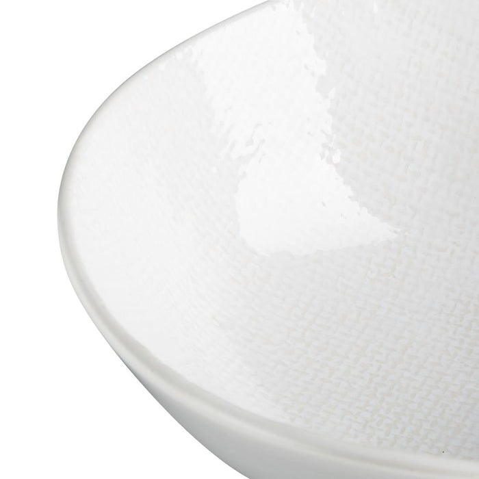 Olympia Denim Witte Coupe Kommen 160mm (Pak Van 6)