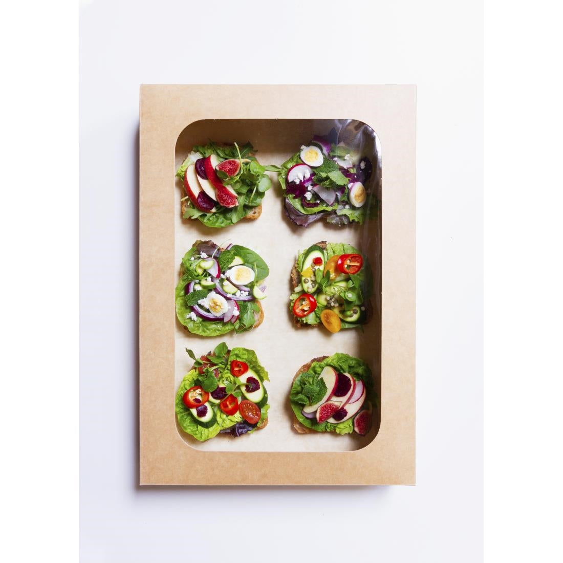 Vegware composteerbare sandwichboxen met deksel groot (25 stuks)