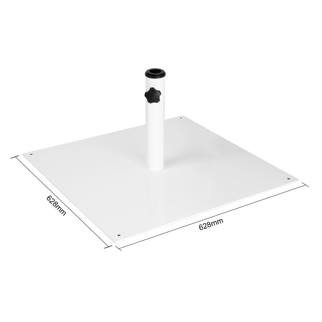 Bolero Platte Metalen Parasolvoet Wit - 18Kg