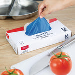 Nisbets Essentials poedervrije TPE handschoenen blauw M (200 stuks)