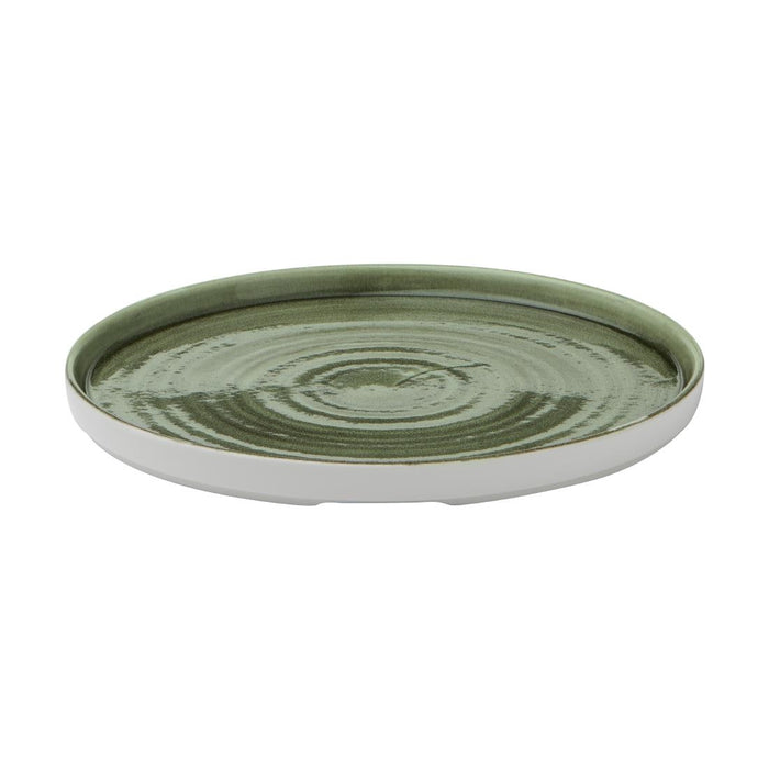 Churchill Stonecast Patina Burnished Green Bord Met Opstaande Rand 25.9cm (pak van 6)