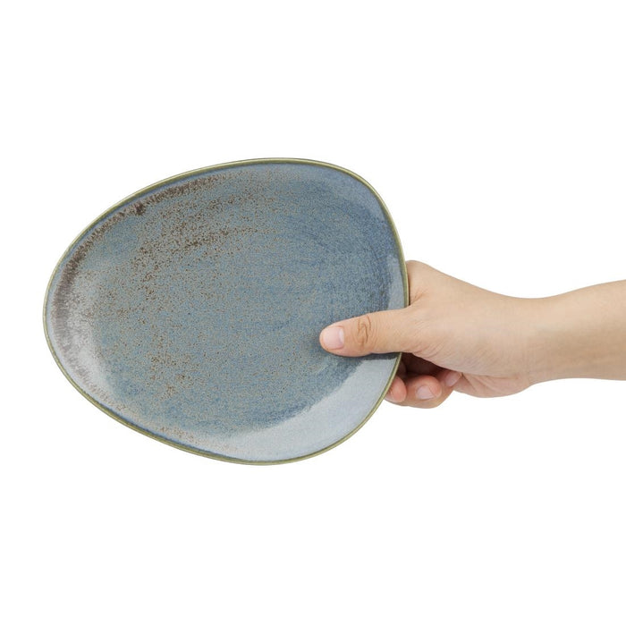 Olympia Ember Blauwe Driehoekige Borden 190 mm (Pak Van 6)