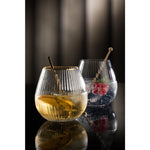 Utopia Hayworth Stemless Gin Glazen Met Gouden Rand, 650ml (Pak Van 6)