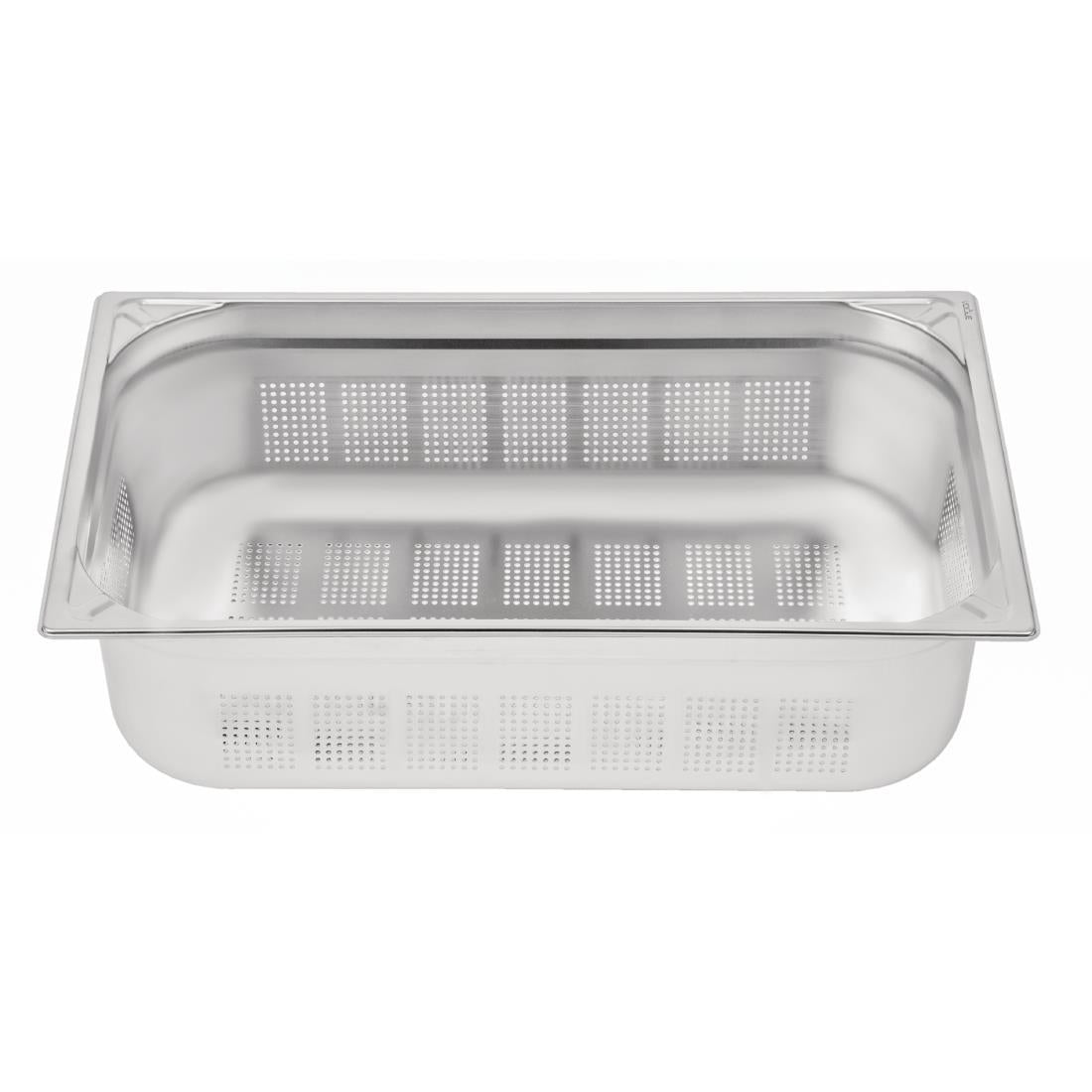 Vogue RVS geperforeerde GN 1/1 bak 150mm