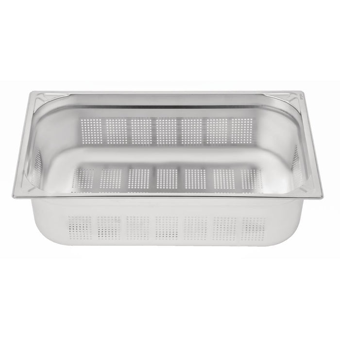 Vogue RVS geperforeerde GN 1/1 bak 150mm