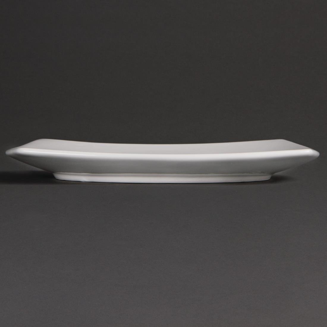 Olympia Whiteware vierkante borden met afgeronde hoeken 24cm (12 stuks)