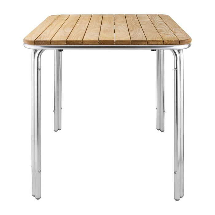 Bolero vierkante essen en aluminium tafel 70cm