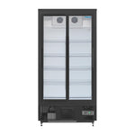 Polar G-serie staande barkoeling/display koeling met schuifdeuren 490L zwart
