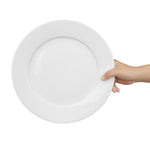 Olympia Whiteware witte borden met brede rand 28cm (6 stuks)