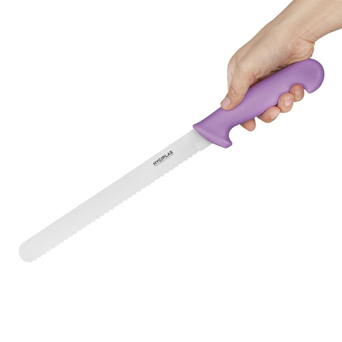 Hygiplas Snijmes Gekarteld Paars 24.8cm