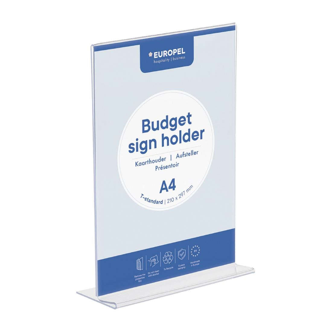 Europel Bordhouder Budget T-Stand A4 Portrait