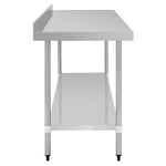Vogue RVS werktafel met achteropstand 90x180x70cm