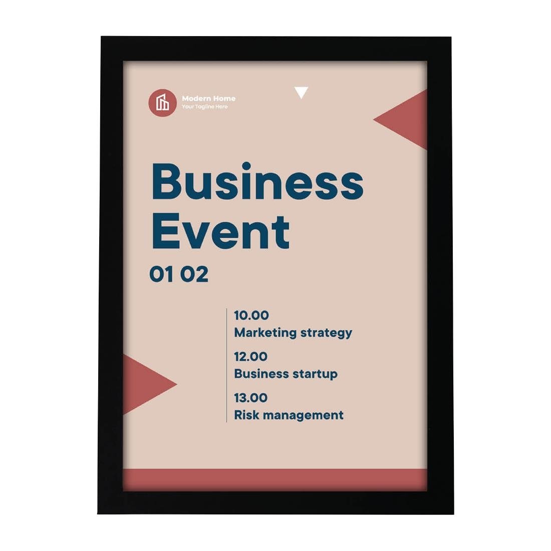 Europel Infokader / Zelfklevende Set Van 2 Stuks A4 Zwart