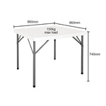 Bolero vierkante HDPE klaptafel 86cm