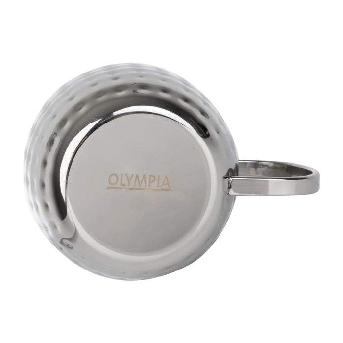 Olympia Barware Gehamerde RVS Mokken 440ml (Verpakking Van 6)