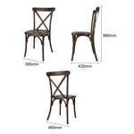 Bolero Manhattan Cross-Back Harsstoelen Donker Hout Effect (Set Van 4)