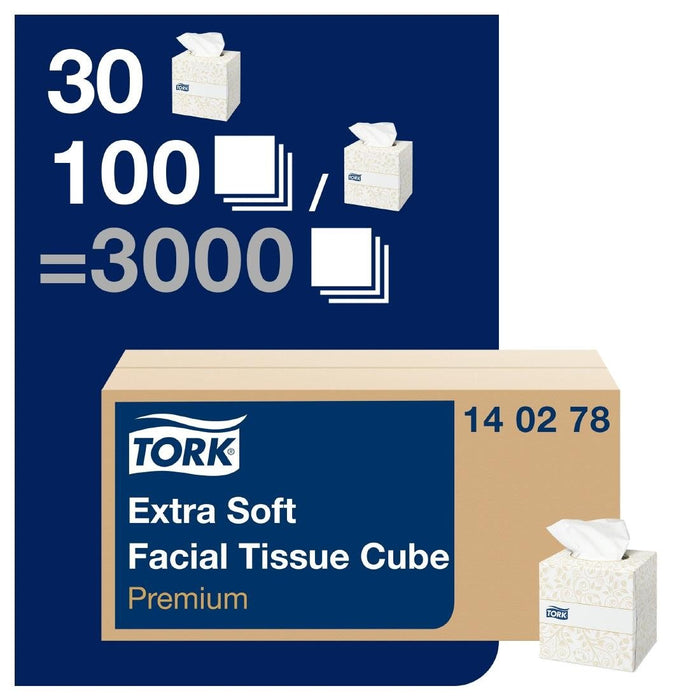 Tork Premium 100-pak gezichtsreinigingsdoekjes extra soft 2-laags (30 stuks)