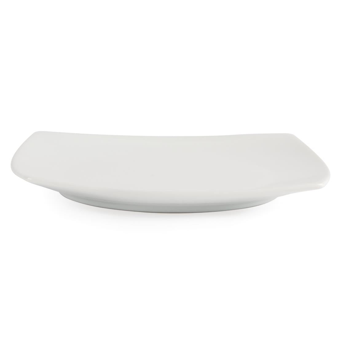 Olympia Whiteware vierkante borden met afgeronde hoeken 18,5cm (12 stuks)