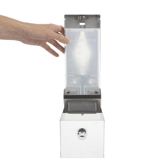 Jantex roestvrijstalen zeepdispenser 1 liter