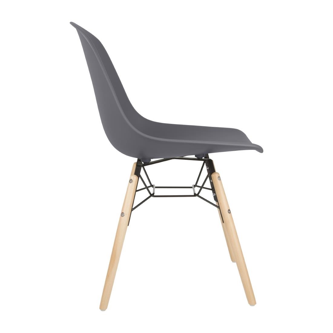 Bolero Arlo stoelen donkergrijs (2 stuks)