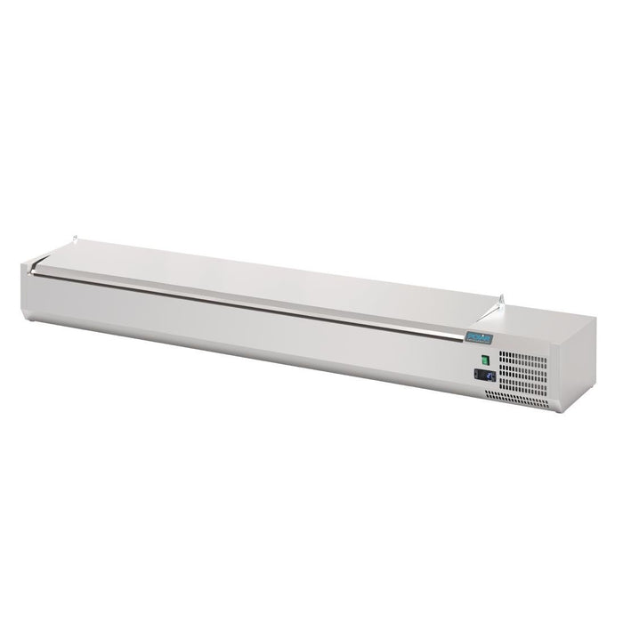Polar G-serie opzetkoelvitrine met deksel 10x GN 1/4