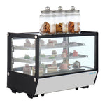 Polar G-Series aanrecht model Display Koelkast Zwarte Vierkante Glas 160Ltr