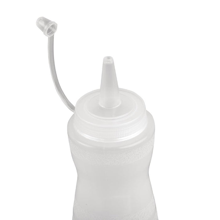 Vogue knijpfles met dop 34cl transparant