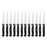 Olympia steakmessen zwart heft 21,5cm (12 stuks)