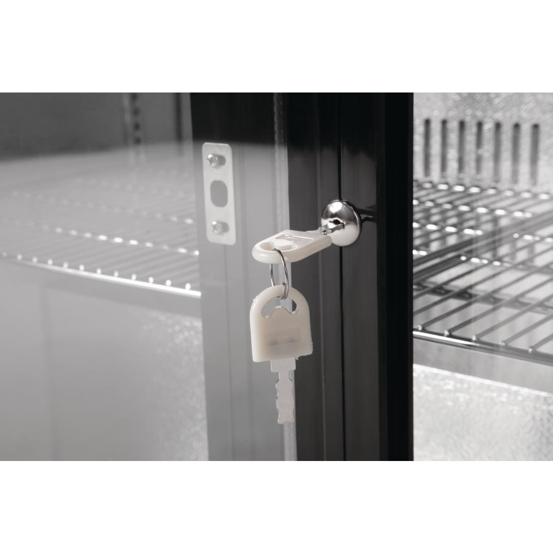 Polar G-serie 2-deurs barkoeling met schuifdeuren zwart 198L