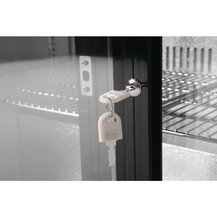 Polar G-serie 2-deurs barkoeling met schuifdeuren zwart 198L