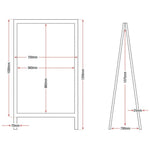 Olympia houten stoepbord 120x70cm