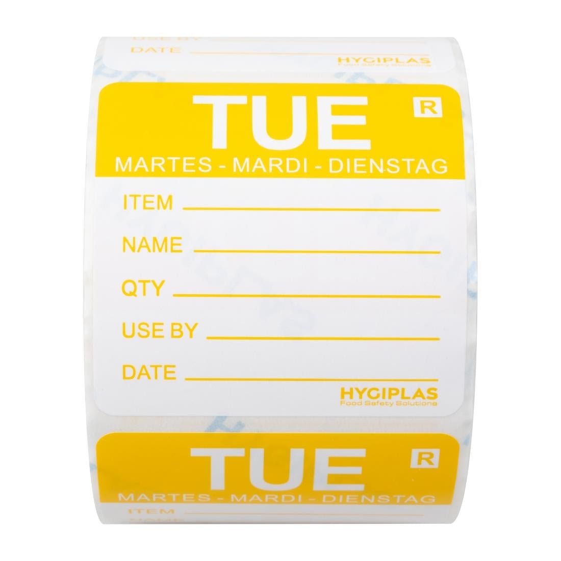 Hygiplas voedseletiketten kleurcode dinsdag (500 stuks)