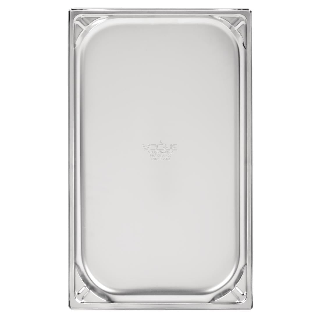 Vogue heavy-duty RVS GN 1/1 bak 20mm