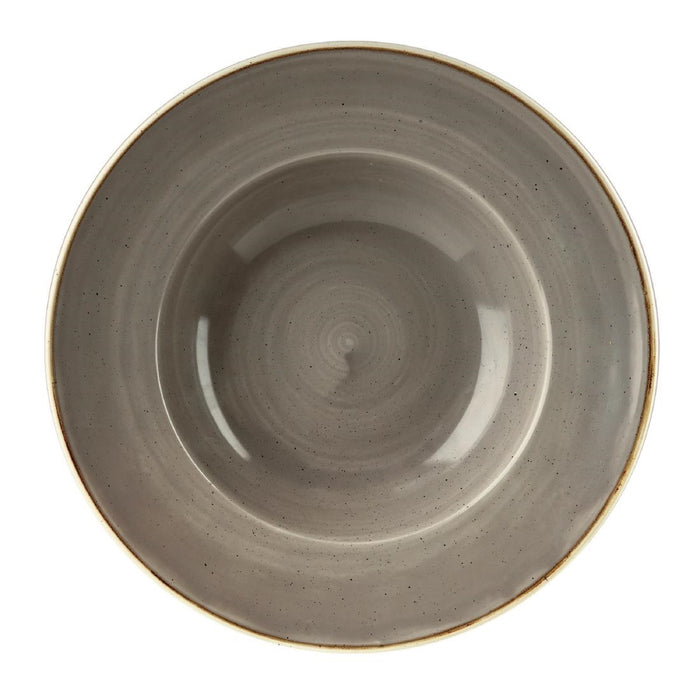 Churchill Stonecast Grey Kom Met Brede Rand Medium 23.88cm (pak van 12)