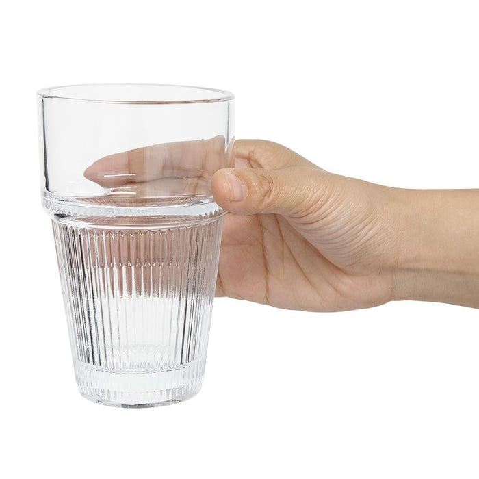 Olympia Geribbelde Stapelbare Tumblers 300ml (Set Van 6)