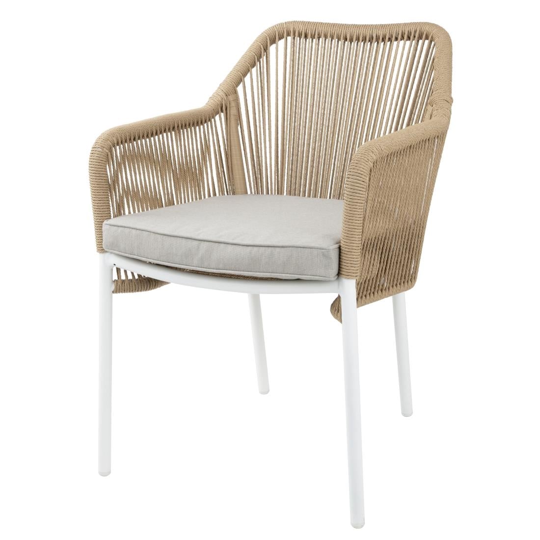 Bolero Bay PE gevlochten rattan outdoor armstoelen honingkleur (2stuks)