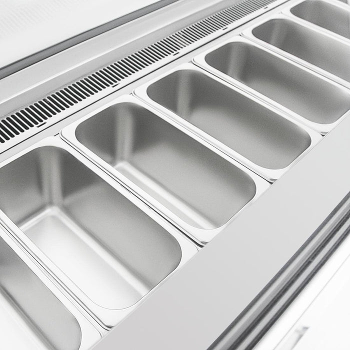 Polar U-Series 6-Pan IJs Vitrine Kast Vriezer