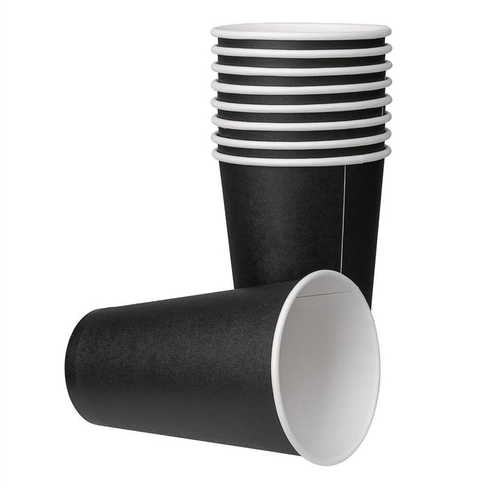 Fiesta Recyclable koffiebekers enkelwandig zwart 45cl (50 stuks)