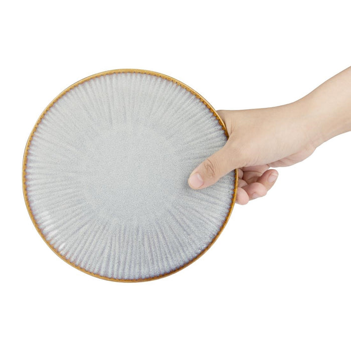 Olympia Drift Grijze Coupe Borden Met Reliëf, 180 mm (Pak Van 6)