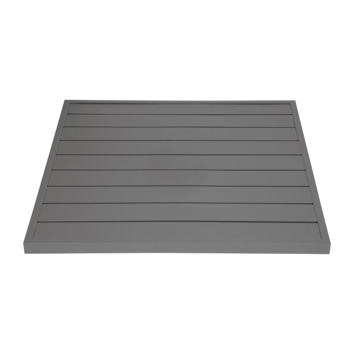 Bolero vierkant aluminium tafelblad donkergrijs 70cm