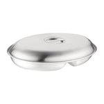 Olympia RVS ovale dekschaal 2 vakken 25,4cm