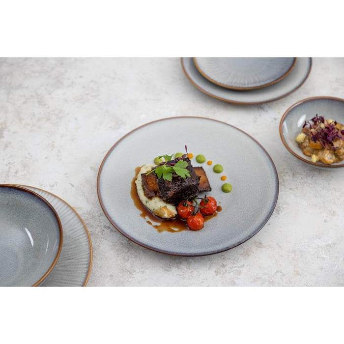 Olympia Drift Grijze Effen Coupeschalen 155 mm (Pak Van 6)