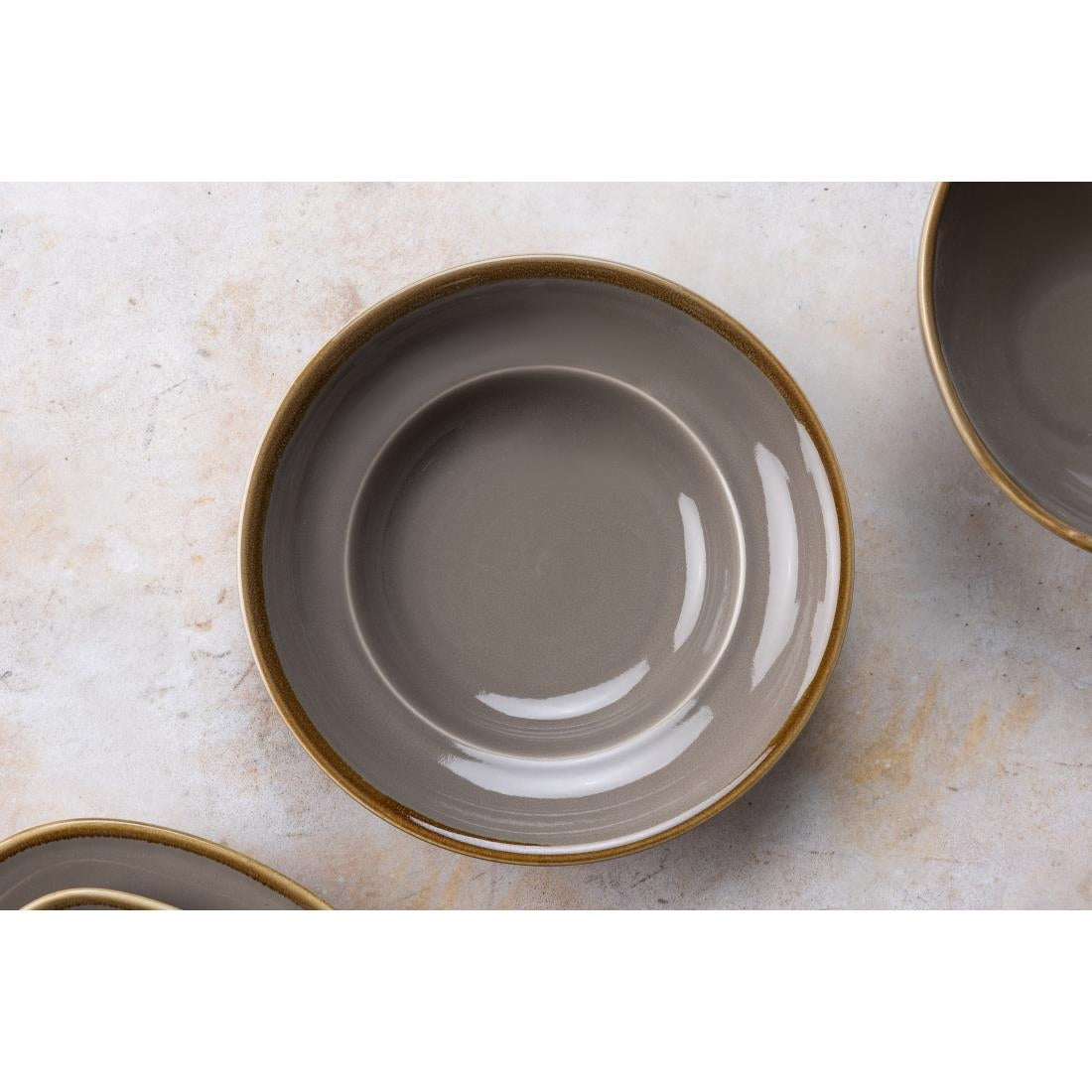 Olympia Kiln pastakommen donkergrijs 25cm (4 stuks)