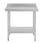 Vogue RVS werktafel met achteropstand 90x90x70cm