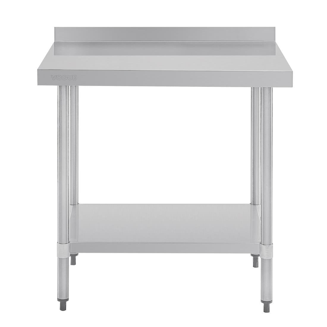 Vogue RVS werktafel met achteropstand 90x90x70cm
