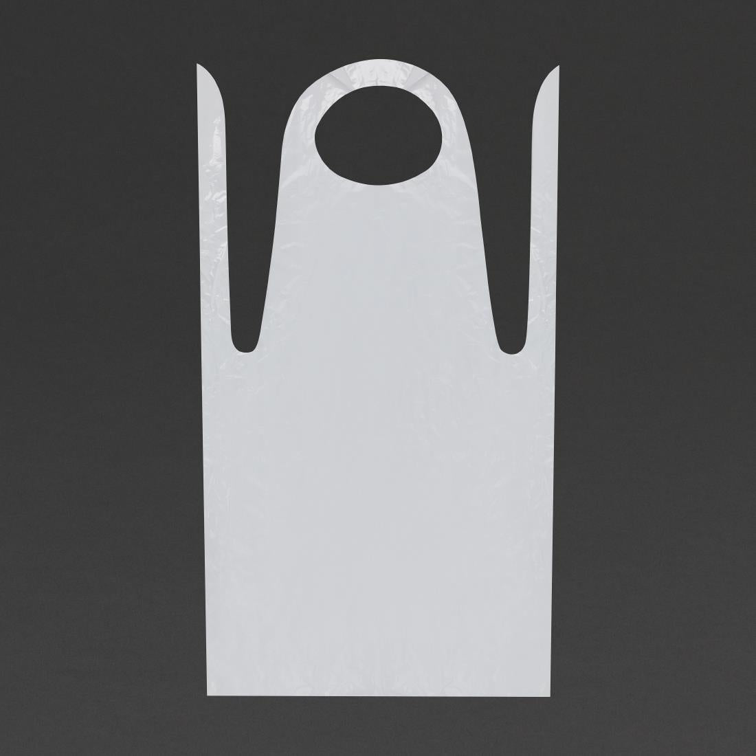 Disposable polyethyleen halterschorten 14,5 micron wit (100 stuks)